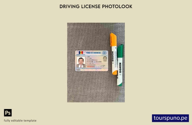 Plantilla FRONTAL de aspecto fotográfico DL de Moldavia lista para imprimir